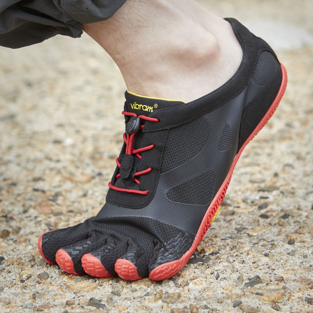 Vibram Five Fingers Mens Training Shoes - Black/Red - KSO EVO - 21805-HXDO